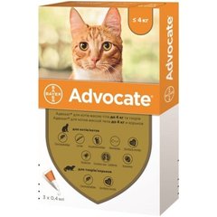 Advocate Bayer краплі для котів до 4 кг (1 піпетка )