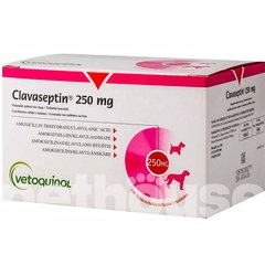 Vetoquinol Clavaseptin (Клавасептин) Таблетки для лікування котів та собак при захворюваннях шкіри