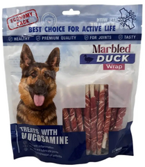 Смаколики для собак – Marbled Duck Wrap Палички загорнуті м’ясом з мармурової качки GiGi з глюкозаміном,340 гр.