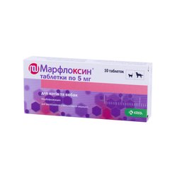 Марфлоксин таблетки зі смаком м’яса, 5 мг.