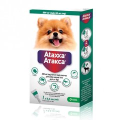 KRKA Ataxxa (Атакса) Spot On краплі від бліх та кліщів для собак до 4 кг