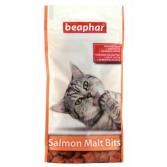 Beaphar Salmon Malt Bits Ласощі з лососем для виведення шерсті у кішок