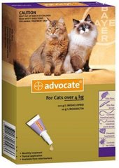 Bayer Advocate капли для кошек от 4 кг до 8 кг (1 пипетка )