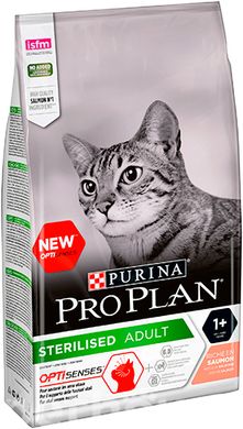 Purina Pro Plan Sterilised 1,5кг корм для стерилизованных котов с лососем